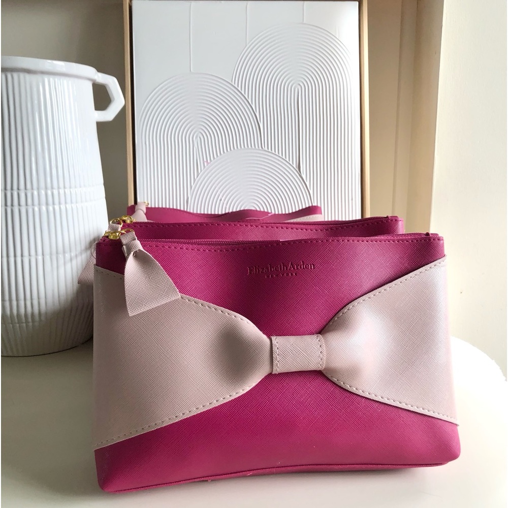 Elizabeth Arden Set of 4 four Matching clutches makeup bags small purse pink - Picture 9 of 14